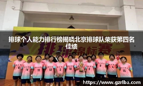 排球个人能力排行榜揭晓北京排球队荣获第四名佳绩